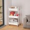 3-Tier Rolling Utility Cart with Drawer,Multifunctional Storage Organizer with Plastic Shelf & Metal Wheels,Storage Cart for Kitchen,Bathroom,Living Room,Office,White